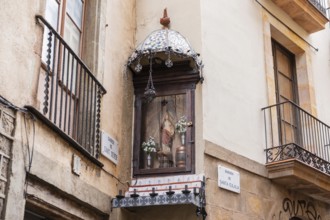 Shrine of Santa Eulàlia of Baixada de Santa Eulàlia in the Gothic Quarter of Barcelona, Spain