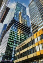 Tower blocks and office buildings in the centre of the Main metropolis of Frankfurt, Hesse, Germany