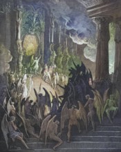 Illustration by Gustave Dore (1832-1883) for Paradise Lost, The Paradise Lost, published in 1667,