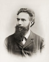 Portrait of Wilhelm Conrad Röntgen, 1845 – 1923, German mechanical engineer and physicist,