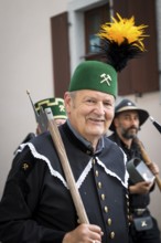 Bergstreit Day 2025 in Schneeberg, the miners of all trades proudly wear their habit on this