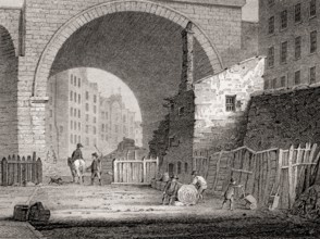 The Regent Bridge, Edinburgh, Scotland, 19th century, Views in Edinburgh by J. & H. S. Storer