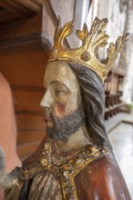 Detailed view of the Palmesel created around 1470, St Mary's Church, Kalbensteinberg, Middle