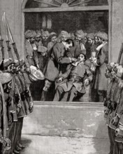 A royal patient. Nasrullah Khan, the Amir's second son, now on a visit to England, having a tooth