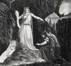 The Nymph Egeria instructing Numa Pompilius, 753–673 BC, the legendary second king of Rome