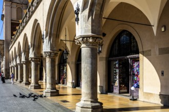 Arcades and Mascaron Heads, Rynek with Cloth Hall, from 13th century, Main Market Square, landmark