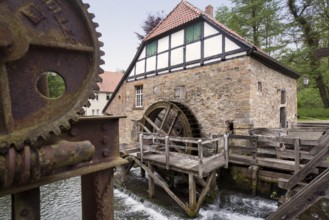 Oil mill, 18th century, Schloss Brake castle, Lemgo, North Rhine-Westphalia, Germany