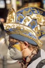 Peace demonstration against the war in Ukraine, instead of the Rose Monday parade in Cologne, with