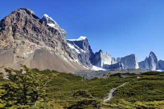 Huge rocks and glaciers dominate the unspoilt landscape, The landscape of Torres del Paine National