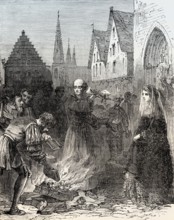 Luther burning the bull of Pope Leo X, 1521, Wittenberg, Germany