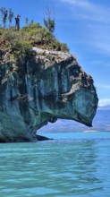 Capillas de Marmol in Lago General Carrera in Patagonia on the Carretera austral, Patagonia, Chile