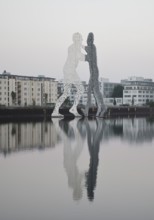 Molecule Man, monumental artwork in the Spree, artist Jonathan Borofsky, Berlin, Germany