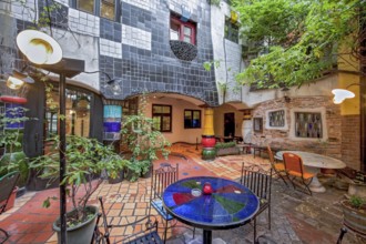 Kunsthaus Hundertwasser courtyard Vienna Austria