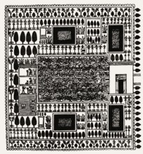 The Garden of Sennefer, Mayor of Thebes City, 18th Egyptian Dynasty, garden site plan by Johnston
