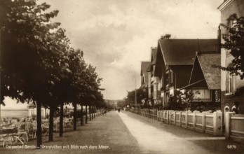 Historical postcard around 1900, Baltic resort Bansin, district of the municipality of Baltic