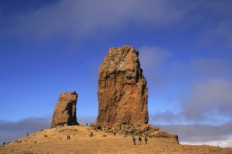 Canary Islands, Gran Canaria, Roque Nublo, Tourists, Gran Canaria, Canary Islands, Spain