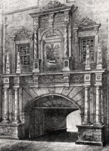 The North Gateway of George Heriot's Hospital, Edinburgh, Scotland, 19th century