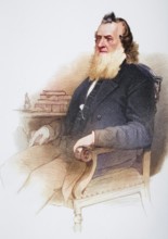 Gideon Welles, 1802 to 1878, United States Secretary of the Navy under Presidents Abraham Lincoln