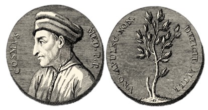 Medal of Cosimo the Elder also known as Cosimo de Medici, 1389 – 1464