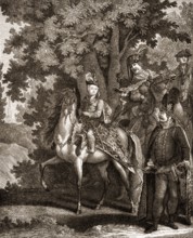 Joseph II, Emperor of Germany, 1741-1790, learning to ride at the age of six