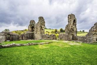 Ruins of Montgomery Castle, Montgomery, Powys, Wales, UK