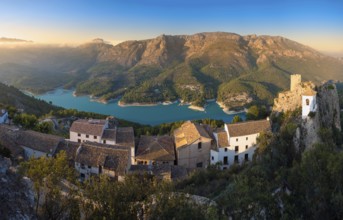 Stunning aerial and panoramic views of the medieval castle, whitewashed village, and turquoise