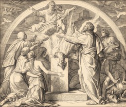Noah's Altar and God's Promise, Noahic covenant, Old Testament, by Julius Schnorr von Carolsfeld,
