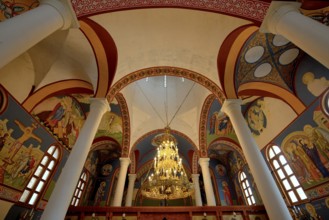 Bulgarian Orthodox Rock cave Monastery of Saint Dimitar Basarbowski, Church interior, Basarbovo,