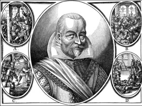 Killing of Albrecht von Wallenstein, 1583 - 1634, commander of the imperial forces in the Thirty