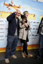 Benno Fürmann and Heike Makatsch at the Berlin premiere of AKIKO - DER FLIEGENDE AFFE at the
