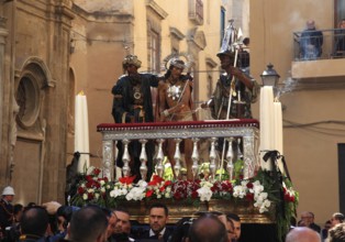Sicily, Trapani, Good Friday mystery procession La Processione dei Misteri, during the procession
