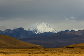 Majestic snow-capped Mount Cook surrounded by dramatic landscapes in the Canterbury region of New