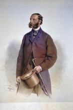Theodor Meichl (1820-1869), Austrian brewer, Historical, digitally restored reproduction from a