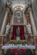 Marian altar of the parish church, founded in 1307, baroqueised in the 18th century, Schärding,