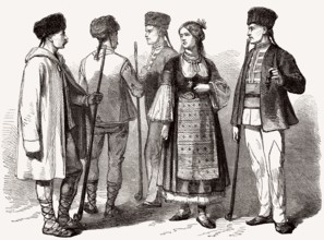 Bulgarische Trachten, 19. Jahrhundert