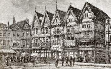 Stadtbild von Valenciennes, Nord-Pas-de-Calais, Frankreich, 19.