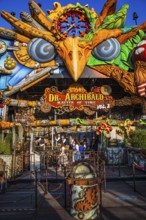 Virtual reality adventure ride, Dr Archibald-Master of Time, amusement ride and ghost train,