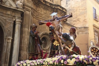 Sicily, old town of Trapani, Good Friday mystery procession La Processione dei Misteri, procession