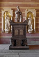 Porch of Speyer Cathedral with the figures of the emperors and kings buried in the cathedral,