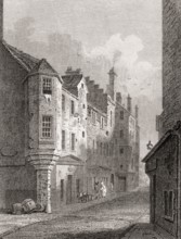 The episcopal house, part of the mint, Edinburgh, Scotland, 19th century, Views in Edinburgh by J.