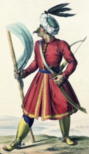 Kadicha, legendary Hungarian military leader, Historical, digitally restored reproduction from a