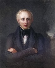 William Wordsworth 1770 to 1850 English poet, Historical, digitally restored reproduction from a