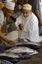 Muscat, Oman. May 26th 2014 Buying and selling inside Muscat Fish Market, Oman