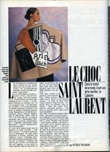 Article paru dans Paris Match du 12 février 1988 au sujet de la collection YSL inspirée des oeuvres de Braque