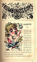 Caricature of Zoe Operette, in : "Le Trombinoscope"