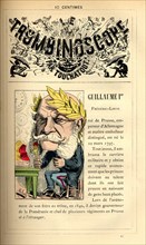 Caricature of Emperor Wilhelm I of Germany, in : "Le Trombinoscope"