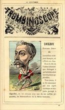 Caricature d'Edouard Simon dit Lockroy, in : "Le Trombinoscope"