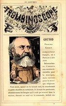 Caricature of François-Charles Gounod, in : "Le Trombinoscope"