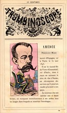 Caricature de Ferdinand-Marie Amédée, in : "Le Trombinoscope"