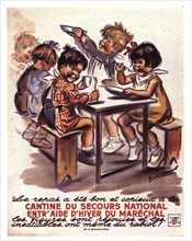 Affiche de Germaine Bouret, pour le Secours national sur les cantines